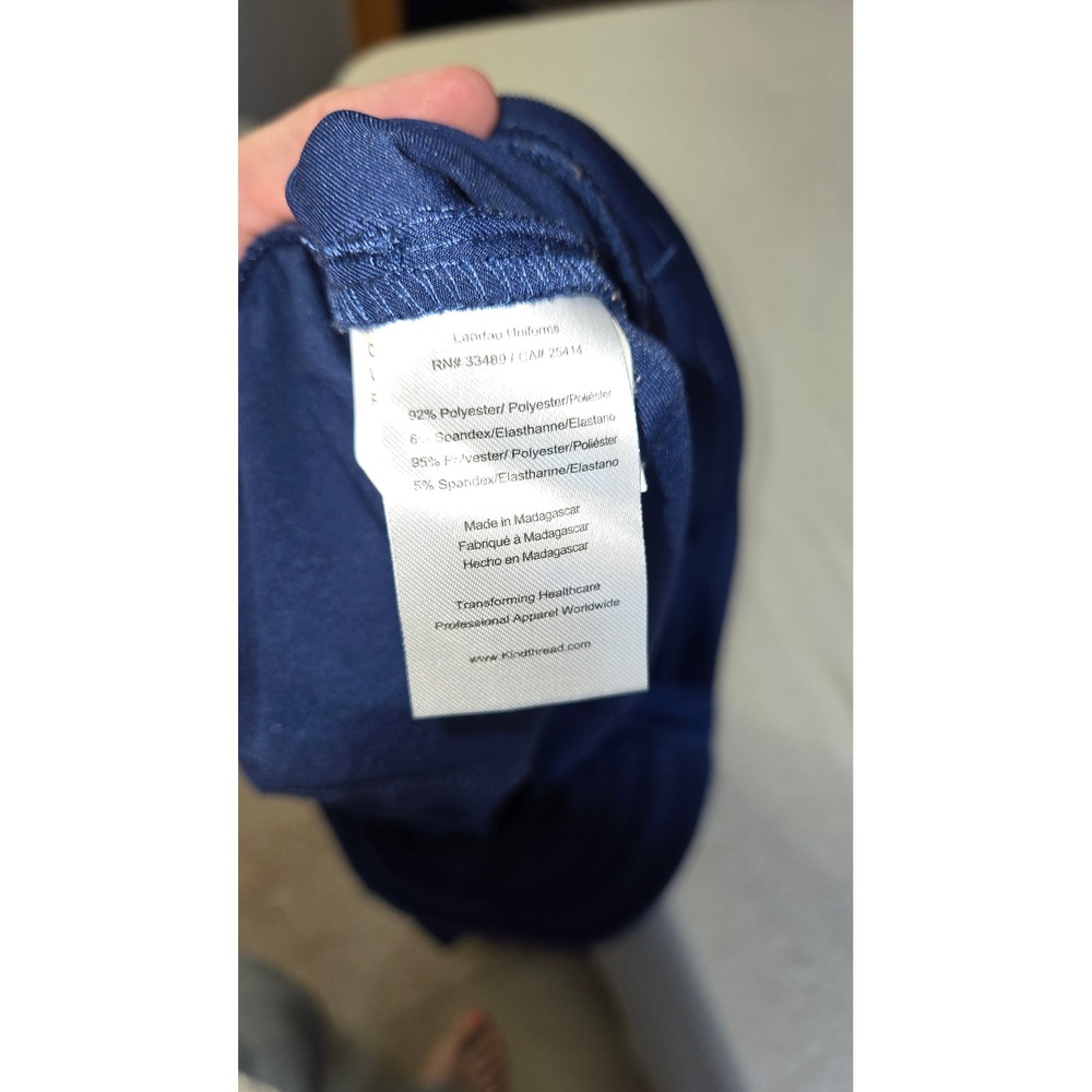 Landau ProFlex Navy Blue Cargo Scrub Pants Womens XL Regular Drawstring - Picture 7 of 10